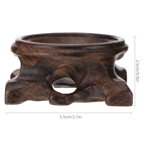 Image of DOITOOL Wooden Stand for Crystal Sphere Quartz Ball Holder Wood Display Stand Base Decorative Orb Egg Base for Crystal Ball Sphere Globe Stone