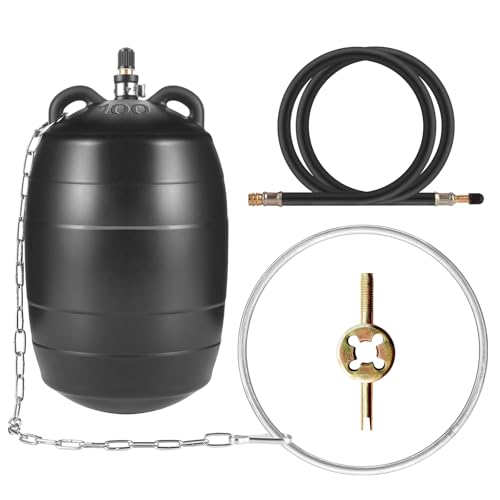 Image of Inflatable Pipe Test Plug, with 39.37 Inches Quick-Install Rubber Extension Hose and Anti-Fall Iron Ring, Rubber Plumbing Balloon (4 inch)