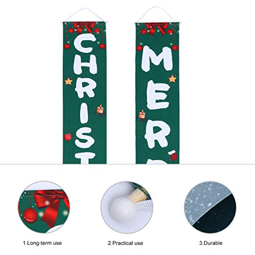Cabilock Placa de Natal Merry Christmas varanda Decorações para casais Banners para pendurar ao ar l