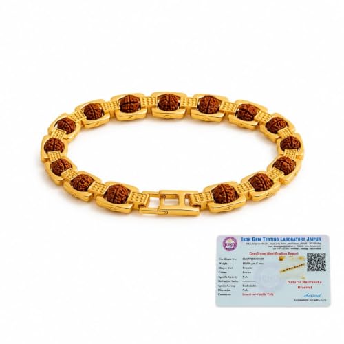 Image of Natural Rudraksha Beaded Bracelet for Men & Women | Spiritual Prosperity & Positive Energy Accessory