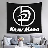 CAILIZHAOA Krav MAGA Wall Tapestry for Bedroom Home Dorm Decor Large Tapestries 60'' X 51'', Black
