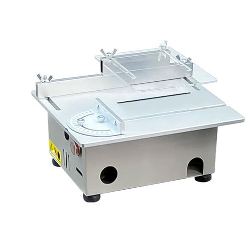 Mini Sierra de Mesa de Escritorio con 5 Hojas para Madera y Bricolaje, cortadora Multifuncional para Madera/acrílico (Plateada)