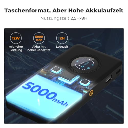 K&F CONCEPT RGB Videoleuchte, 135 LED, 5000mAh Akku, CRI 96 Dimmbar | 13 Lichteffekte, 2812 Lux, Kompakt & Tragbar, für DSLR Kamera… – Ansicht 6