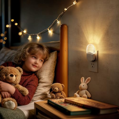 Image of DORESshop Night Lights Plug Into Wall [2 Pack] 3CCT LED Night Light with Dusk to Dawn Sensor, Plug in Nightlight for Kids, Bathroom, Bedroom, Nursery Room (Amber-3000K-5000K)