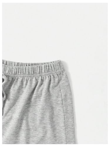 WDIRARA Women's 3 Pack Plaid Letter Graphic Pajama Shorts Elastic Waist Pj Lounge Shorts3