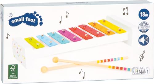 small foot Xylophone Sound aus Holz, buntes Musikinstrument für Kinder, mit Notenblättern, ab 18 Monaten, 11117