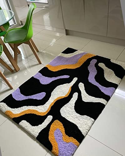 Image of Handmade Shaggy Pure Microfiber Smooth & Anti-Skid Carpets for Bedroom & Living Room, 2 inch Thickness Size- 12X12 Feet