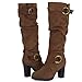 mysoft Women's Knee High Boots Fashion Chunky Block Heel Warm Winter Boots with Side Zippers