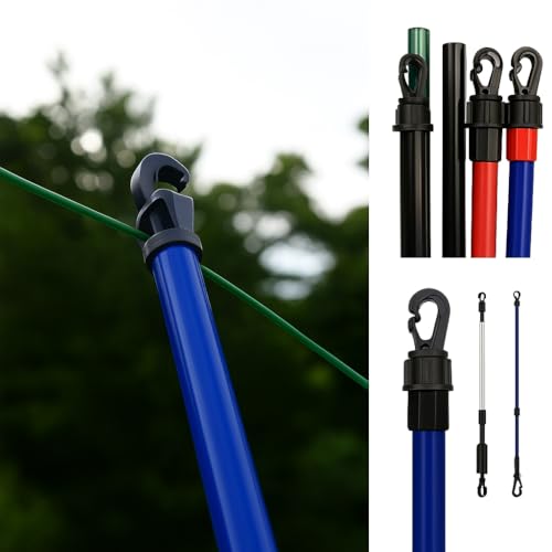 RANRHA 2.2m Telescopic Clothes Line Prop – Lightweight Adjustable Washing Line Pole with Secure Hook – Strong Steel Construction for Outdoor Use (3)