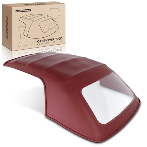 Frankberg Cabrioverdeck Softtop Verdeckbezug Bordeauxrot Plastik Kompatibel mit 3er E36 1990-1998 Stufenheck