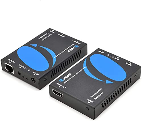 HDMI Extender Over CAT5/CAT6 by OREI with IR Upto 330 Feet - Loop Out - 1080P Full HD Signal Distribution - Over IP