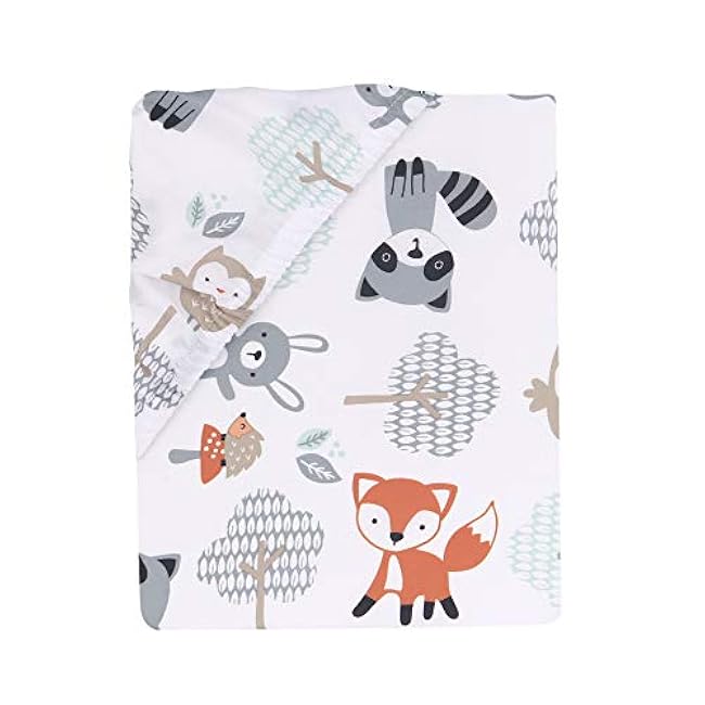 Bedtime Originals Woodland Friends Fitted Crib Sheet, Multicolor , 52x28x8 Inch (Pack of 1)
