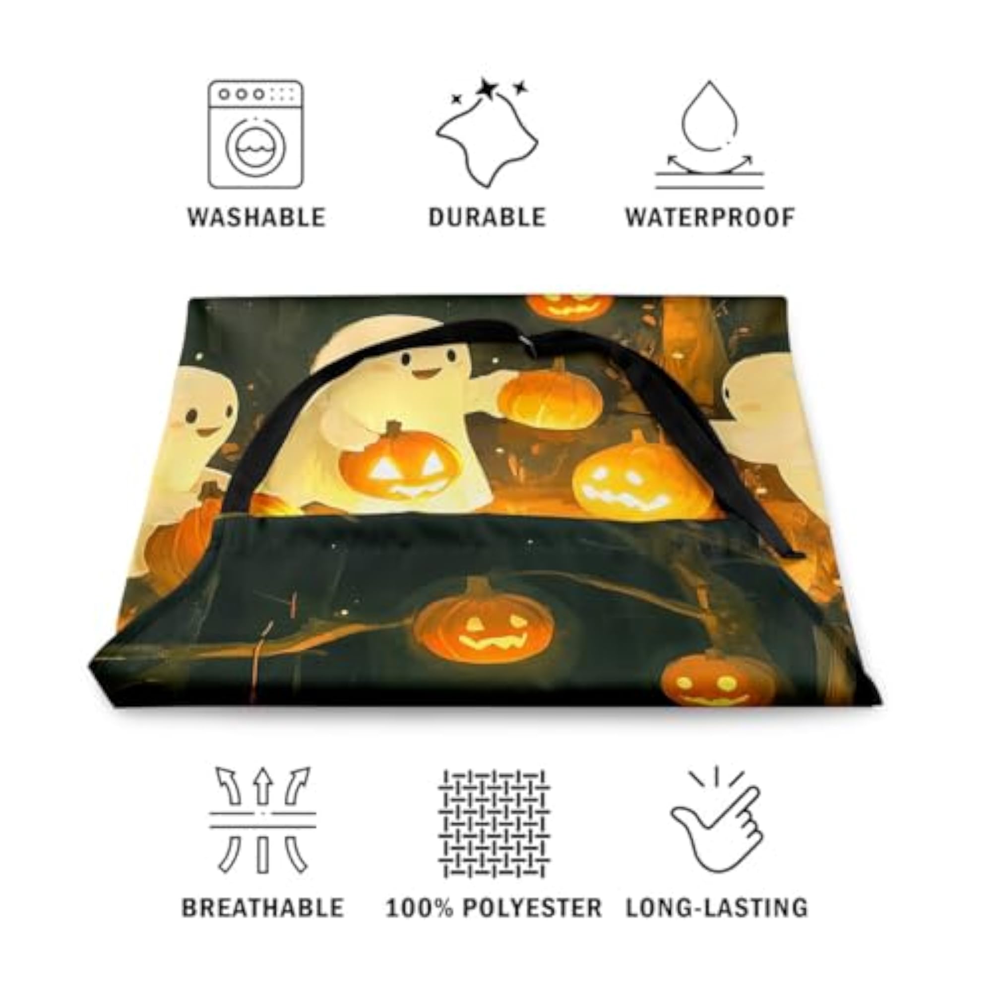 Halloween Chef Apron, Ghost Bib Apron for Cooking