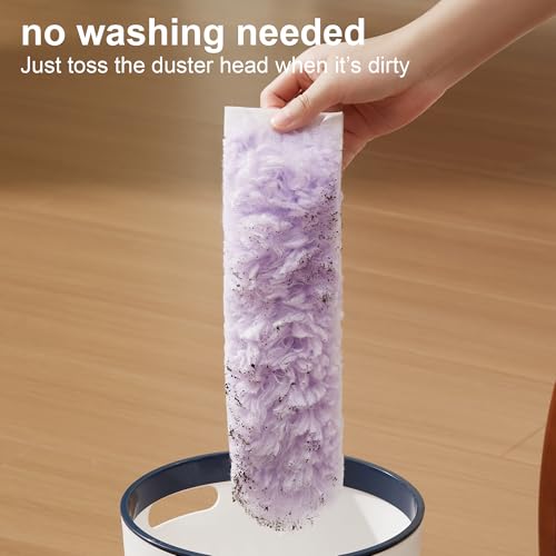 Image of JOYMOOP Ceiling Fan Cleaner Duster and Cobweb Duster with Extension Pole, 28-98 Inch Handle and 9 Refills for High Ceilings and Furniture