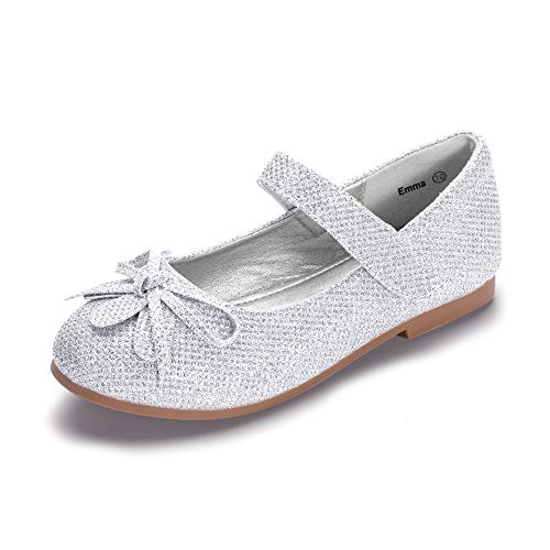 Hehainom Girls Dress Shoes Toddler Little Kid Flats Mary Jane School Bowknot Flower Girl Party Ballerina Flat Shoes