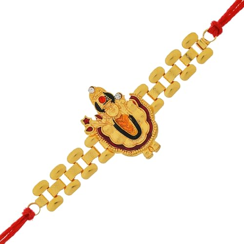 Image of eCraftIndia Lord Ganesha Bracelet Rakhi for Brother With Gift Combo Set | Single Rakhi Bracelet for Brother Bhai Bhaiya Bhabhi | Beads Bracelet for Man | Best Bro Ever Fridge Magnet
