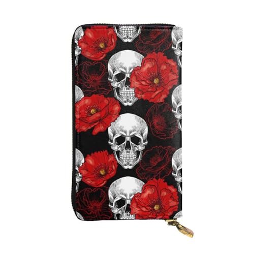 Portefeuille long d'Halloween porte-carte zippé en similicuir avec compartiment monnaie de grande capacité