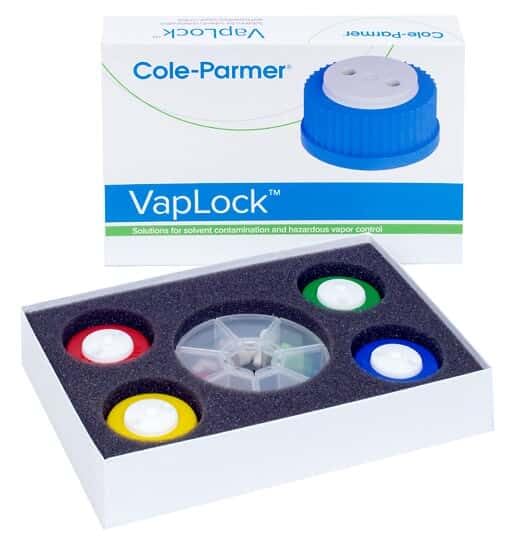 Cole-Parmer VapLock Solvent Delivery Cap Kit, for HPLC Reverse Phase
