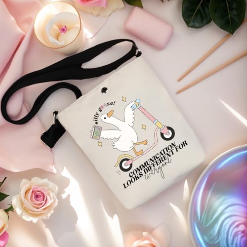 Lywjyb Birdgot Speech Therapy Crossbody Bag AAC Awareness Gift Communication Looks Different for Everyone Gift4