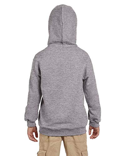 Champion Boy's Double Dry Action Fleece Pullover Hood, Light Steel, L2