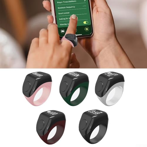Tasbih Ring intelligent rose en ABS résistant avec alertes vibrations