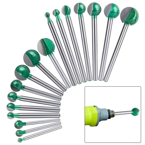 Fresa de punta de bola con diseño de mango largo, gran opción para diversas necesidades de carpintería (3 x 6 mm)