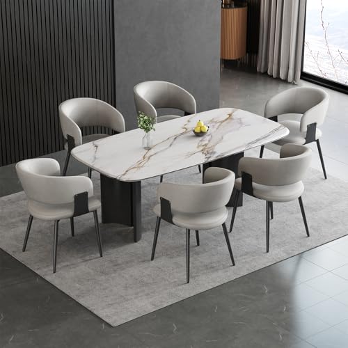 Modern 6-Piece Faux Leather Dining Chairs Set