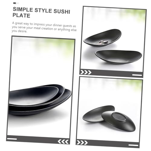 Set de 2 Platos de Sushi de Melamina Negra miniatura 5