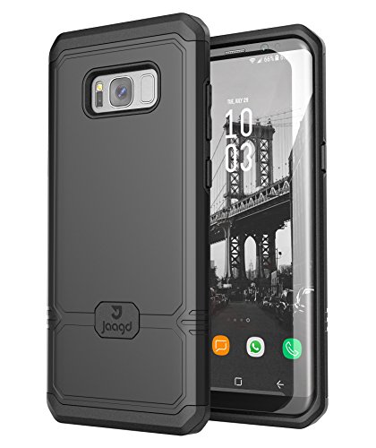 Jaagd Galaxy S8 Plus Case, S8+ Case, Shock-Absorbing Slim Dual-Layer Grip Cell Phone Cases for Samsung Galaxy S8 Plus (Black)