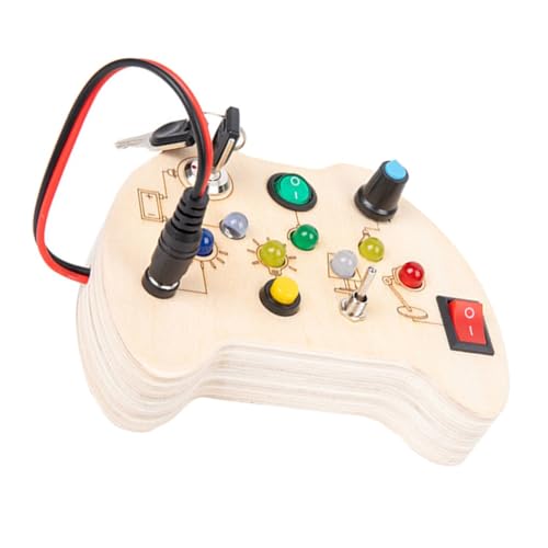 Tableau d'activités en bois Veemoon Montessori avec interrupteur pour tout-petit