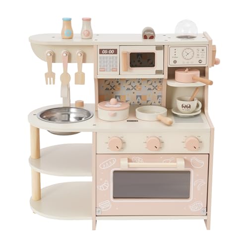MEELRYD Puppenküche Holz, Kleinkind-Spielküche, Spielküchen...