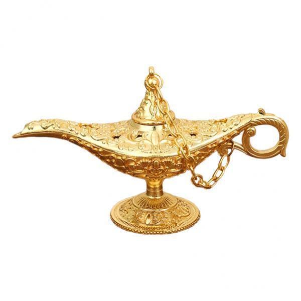 VELURA 2xClassic Aladdin Lamp Genie Light Arabian Craft Metal Home Decor Gold |1 Piece Genie Lamp(2 Pack)|Other Home Déco| Home D?©cor |Home & Garden-image-24