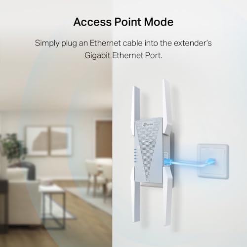 TP-Link RE813XE AXE5400 Wi-Fi 6E Range Extender w/Ethernet Port | 5.4 Gbps Tri-Band Wireless Repeater Amplifier | Up to 2800 Sq. Ft., 96 Devices | 6 GHz Band, 160 MHz | APP Setup | OneMesh Compatible - image 9
