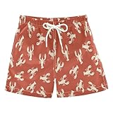 SLHKPNS Crawfish Lobster Boy Swim Trunks Quick Dry Bathing Suit Swimsuit,Toddler Beach Board Shorts S