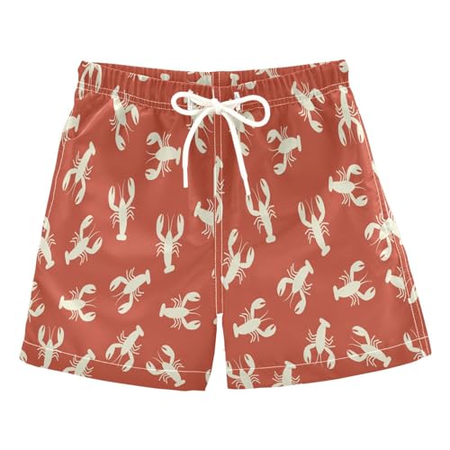 SLHKPNS Crawfish Lobster Boy Swim Trunks Quick Dry Bathing Suit Swimsuit,Toddler Beach Board Shorts S