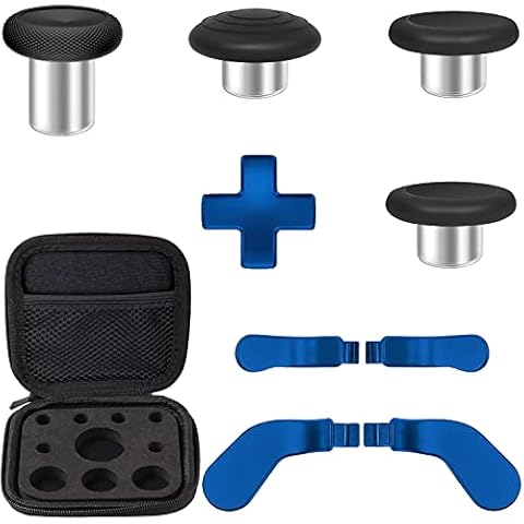 Elite Controller Paddles,Metal Replacement Thumbsticks,Standard D-pad for Xbox Elite Controller Series 2 Core,Accessories Kit for Xbox One Elite 2 (Blue) Cover