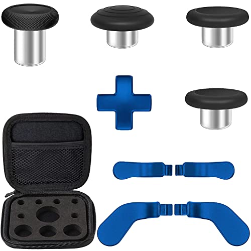 Image of Elite Controller Paddles,Metal Replacement Thumbsticks,Standard D-pad for Xbox Elite Controller Series 2 Core,Accessories Kit for Xbox One Elite 2 (Blue)