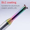 2pcs Metric Carbide Thread Milling Cutter Thread End Mill for Aluminum Thread Angle 60 Degree CNC Metal Processing Replacement Taps - D1.96,pitch0.45~0.6