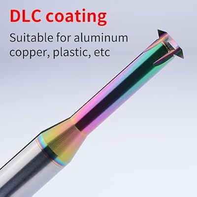 2pcs Metric Carbide Thread Milling Cutter Thread End Mill for Aluminum Thread Angle 60 Degree CNC Metal Processing Replacement Taps - D1.96,pitch0.45~0.6