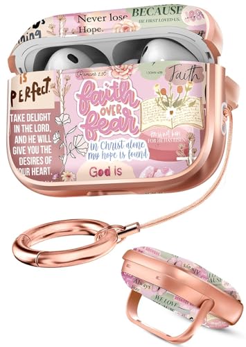 Joyleop AirPods Pro 3�p�P�[�X ���S���b�N�t�� - ���킢���K�[���[���I�f�U�C�� �����p �O�����n�[�h�ی�J�o�[ AirPod Pro 3rd�P�[�X �L�[�`�F�[��&�d�b�X�^���h�t�� �N���X�`����