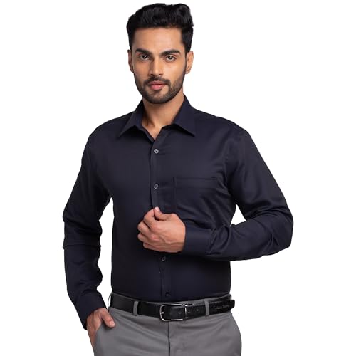 Image of Park Avenue Regular Fit Pure Cotton Structure Pattern Ainsley Collar Formal Shirt