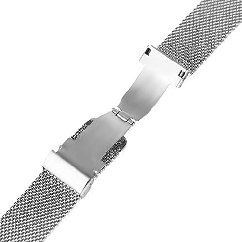 Correas de reloj negro/plata/oro rosa 18mm/20mm/22mm correa de reloj correa de malla de acero inoxidable cierre plegable relojes pulsera de repuesto