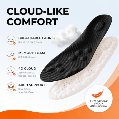 Plantillas 4D Memory Foam Hombre Mujer M 9-10/W 11-12 miniatura 2