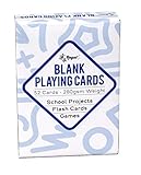 Regal Games - Blank Playing Cards - Multi-Purpose, Functional - High Contrast, Vibrant White Thick Cardstock - for School Projects, Flash Cards, Games, Parties - 2.5” x 3.5”, 52 Cards