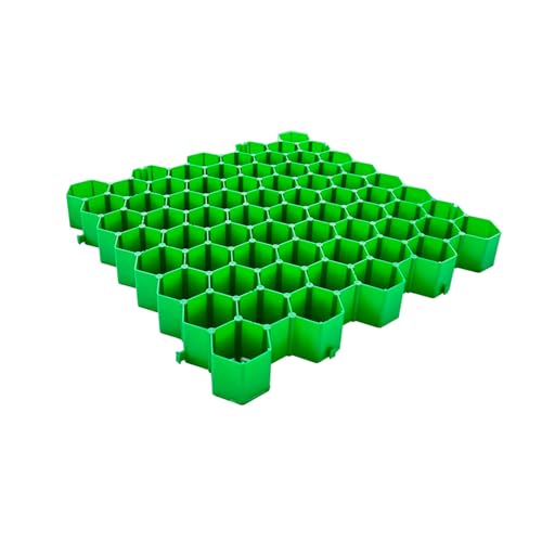 芝生小屋と小道のベースマット、砂利グリッド小屋ベース、砂利グリッド芝生マットコンボ、傾斜庭園造園駐車場用(Style 2,7cm-16 pieces)