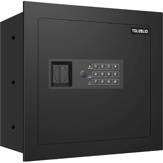 Electronic Flat Wall Safes Between the Studs Fireproof with Digital Keypad, Hidden Safe for Your Firearms & Valuables