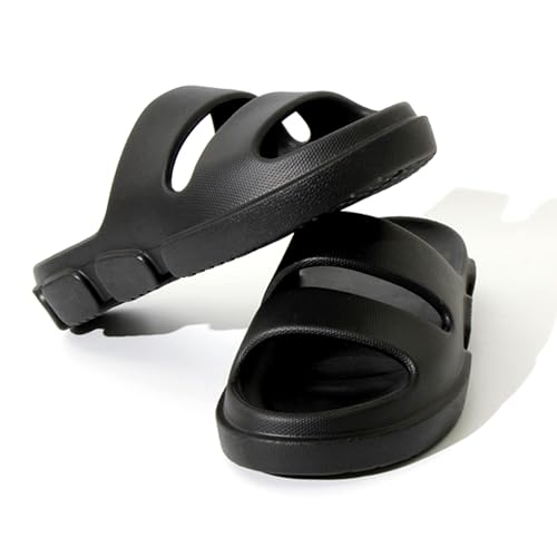 SHEYOUNG Slide Sandals for Women Indoor Outdoor, House Slippers for Woman, Non Slip Rubber Shower Slides, Two Strap Arch Support Sandals