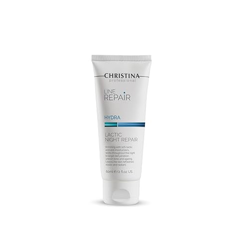 -CHRISTINA- Line Repair Hydra Crema de noche con ácido láctico | Felicidad nocturna para la alineación y rejuvenecimiento de la piel | Mejora de la