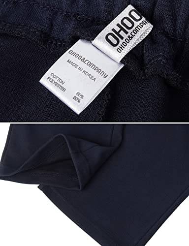 Ohoo Open Bottom Sweatpants For Men With Straight Leg Regular Fit Running Jogging Workout Pants / Dca011-Navy-M #TOP6
