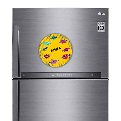 ASHVAH Anna Name Customizable Stylish Fridge Sticker Magnet - Personality Trait Quotes - Gift for Friend, Son, Daughter, Kids, Husband, Wife